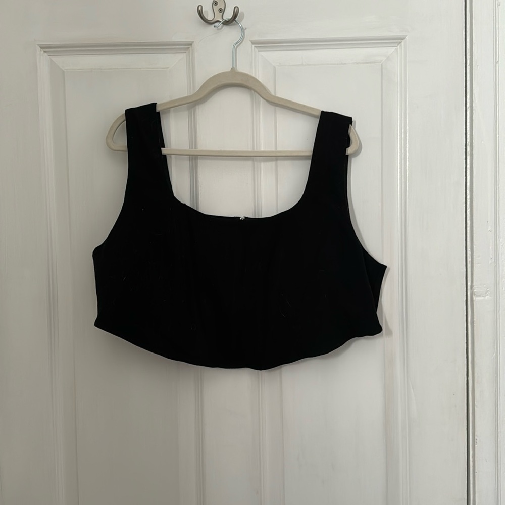 Princess Polly Black Corset Crop Top
